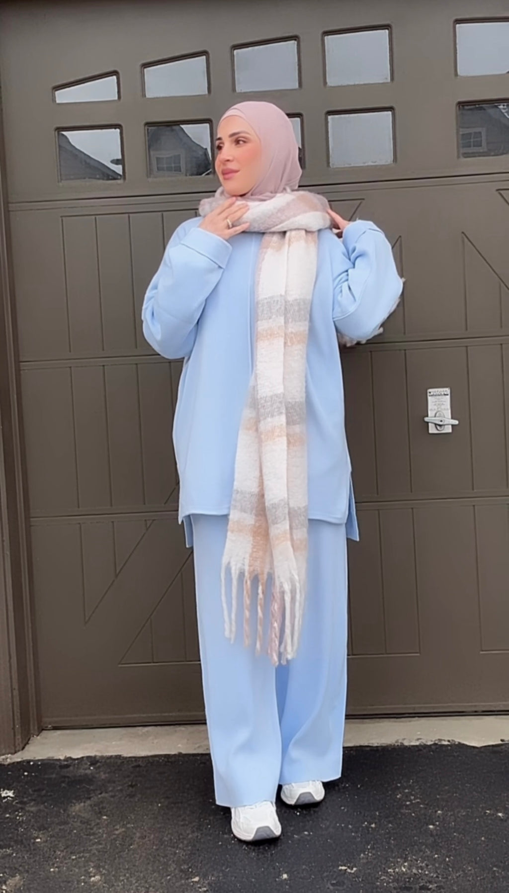 Two-Piece Soft Knit Set – Sky Blue image 5