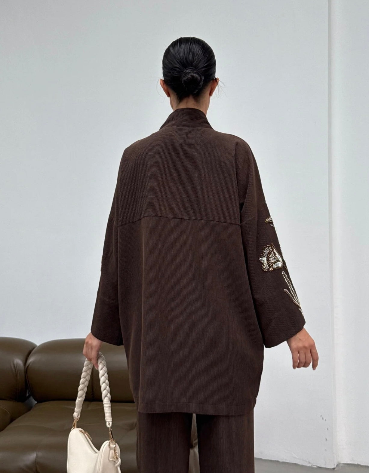 Deep Mocha Brown Elegance Embellished Set image 3