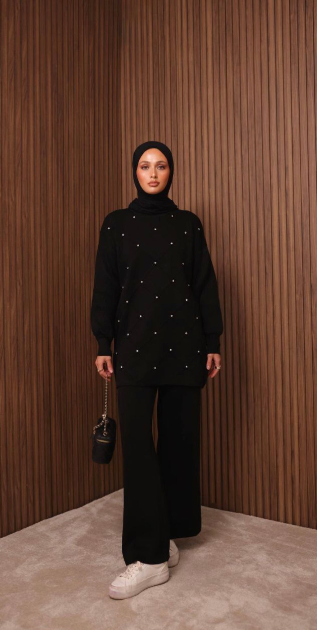 Diamond Knitted Triko Set - Black 🖤 image 6