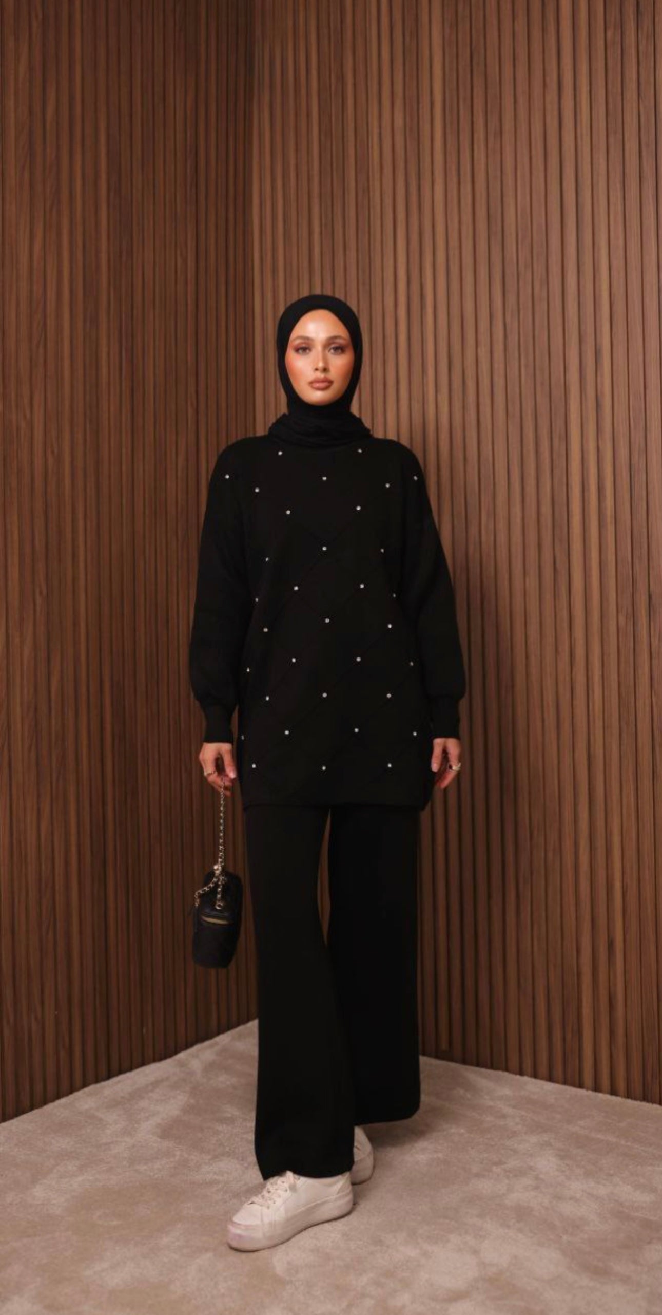 Diamond Knitted Triko Set - Black 🖤 image 6