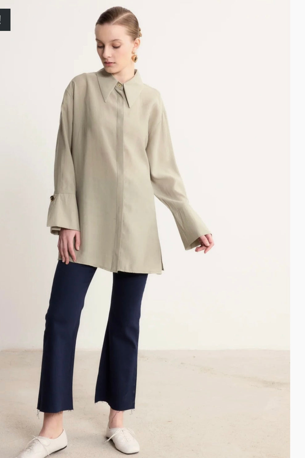 Golden buttoned Poplin Shirt image 0