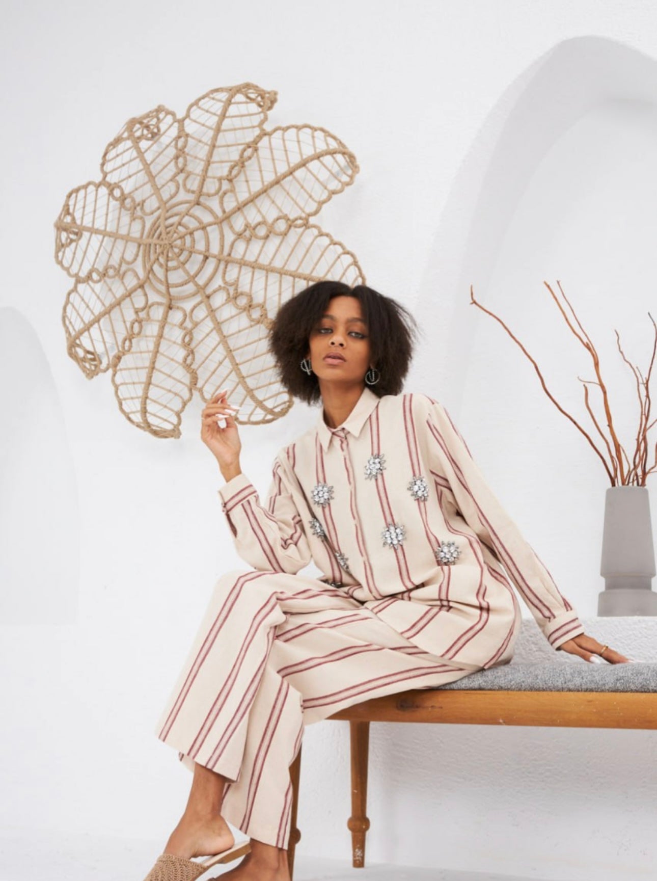 Embroidered Shirt - linen fabric image 4