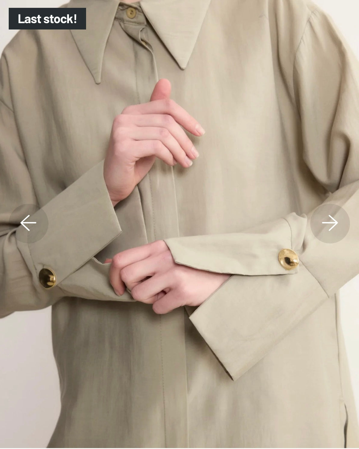 Golden buttoned Poplin Shirt image 2