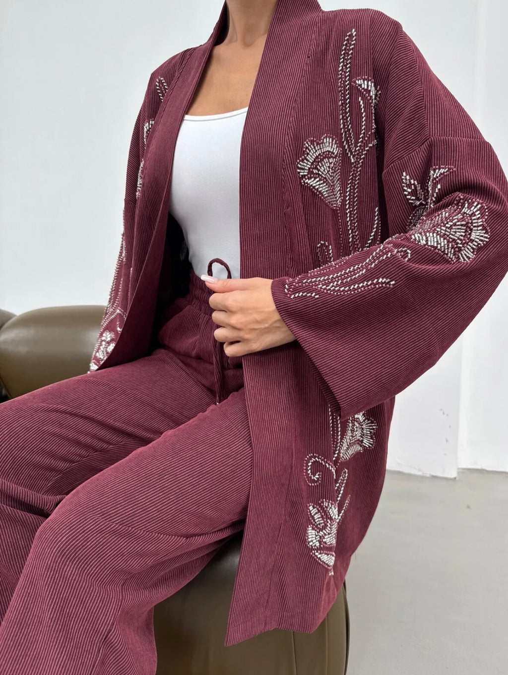 Burgundy Grace Embellished Set image 10