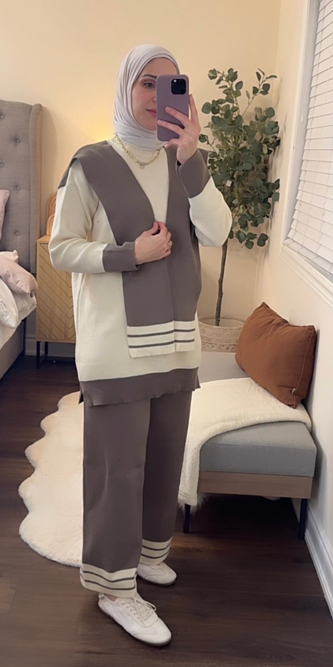 Cozy Harmony Knit Set - Taupe  image 0