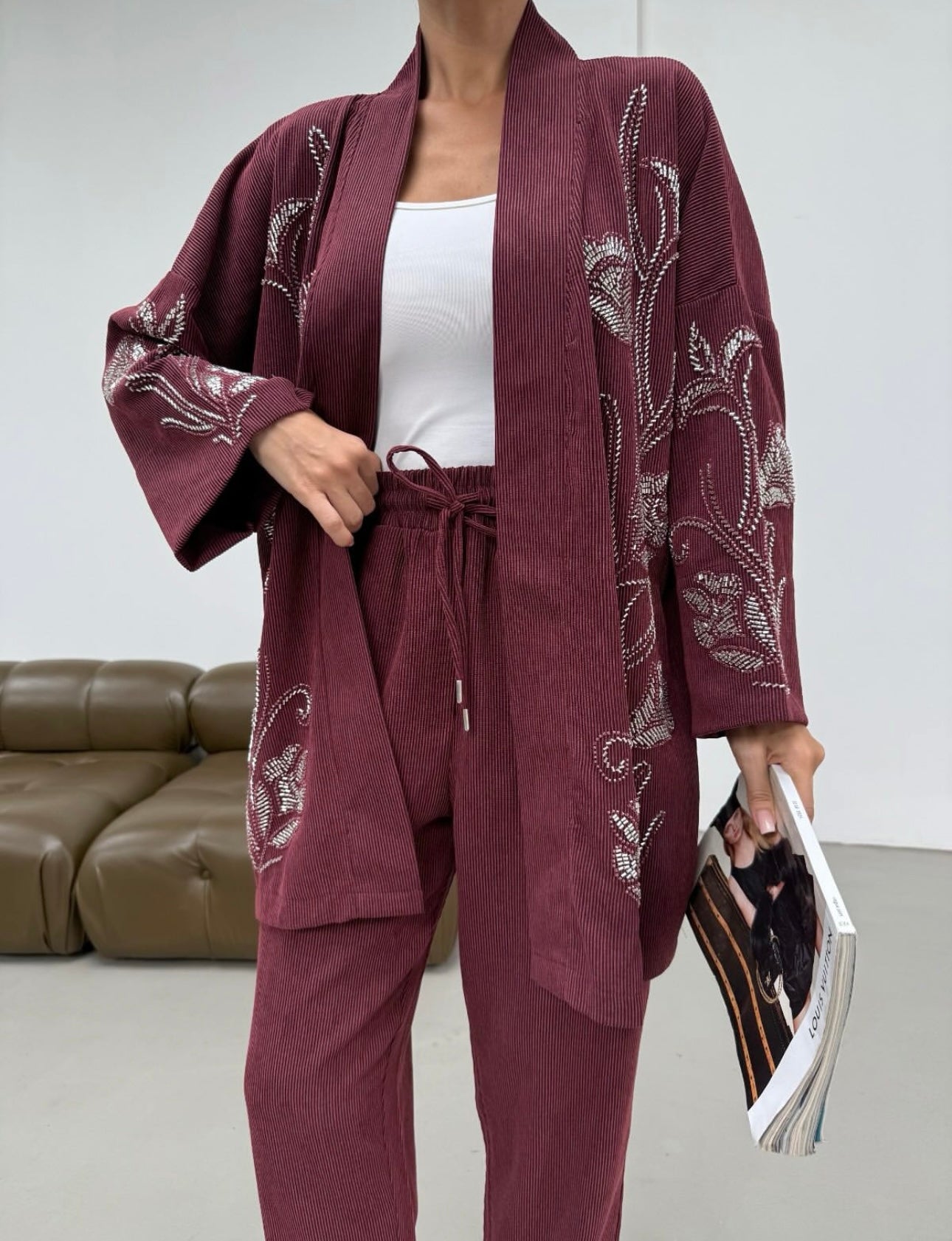 Burgundy Grace Embellished Set image 0