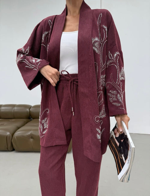 Burgundy Grace Embellished Set image 0