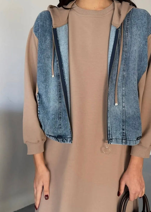 100% Cotton Summer Dress – Beige  image 1