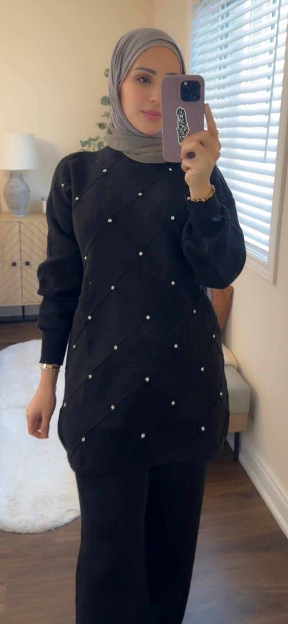 Diamond Knitted Triko Set - Black 🖤 image 3