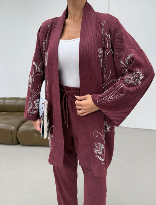 Burgundy Grace Embellished Set image 1