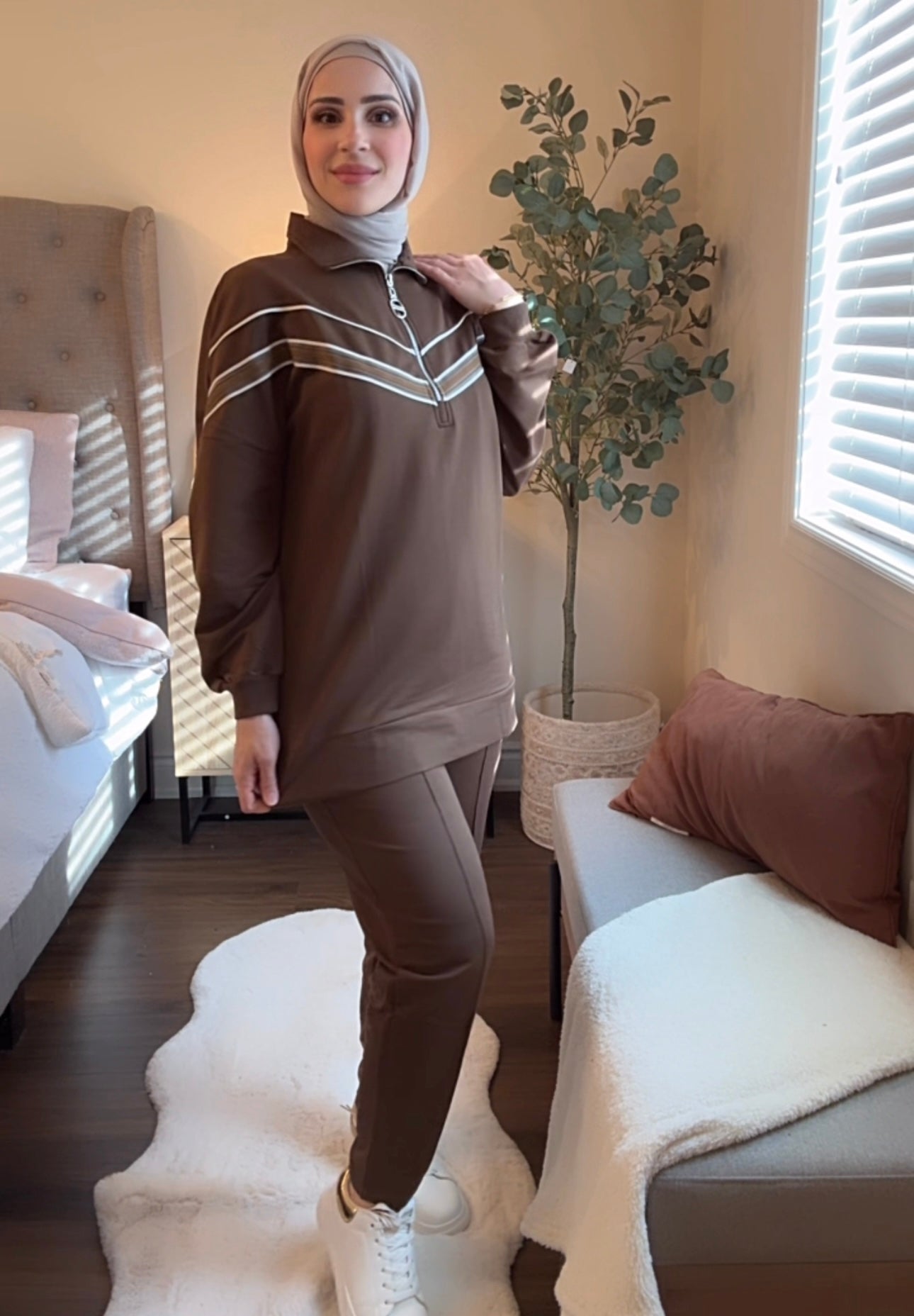 Brown Cotton Tracksuit image 0