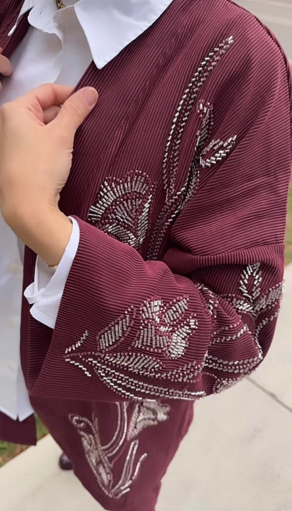 Burgundy Grace Embellished Set image 4