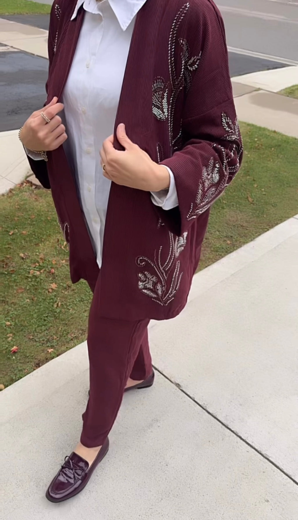 Burgundy Grace Embellished Set image 5