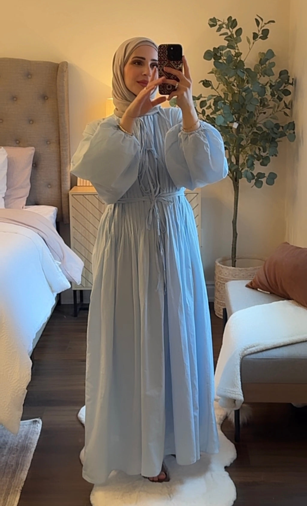 Nesma Maxi Dress 🌸 Baby Blue image 4