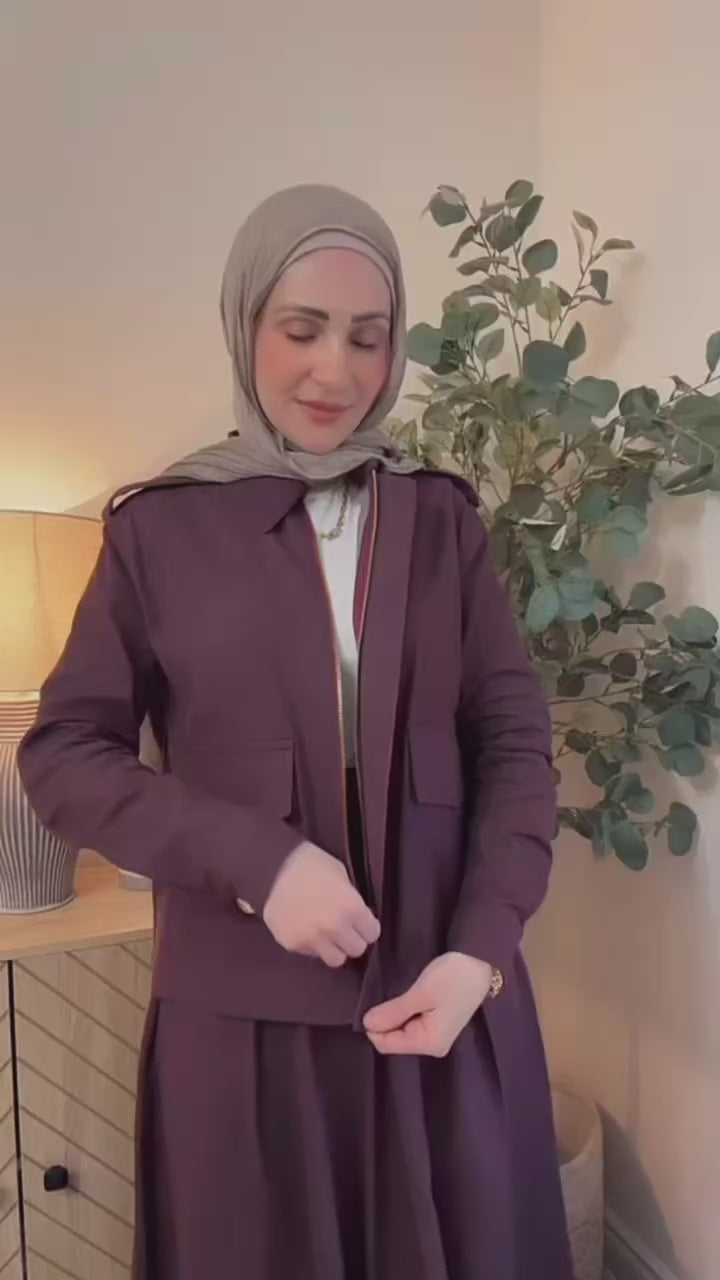 Royal Plum 2-Piece Skirt Set